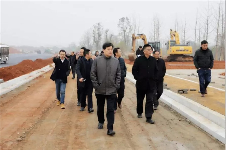 星空(中国)董事长谢荣华一行深入现场调研 全市“三看”项目